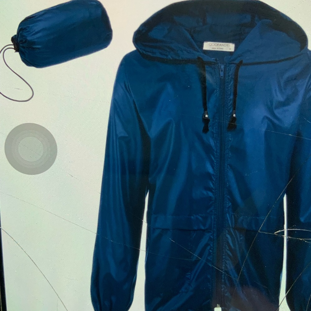 COOFANDY Men's Blue Raincoat
